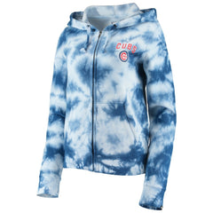 Chicago Cubs Women's Tie-Dye Fleece Full-Zip Hoodie - Royal | New Era