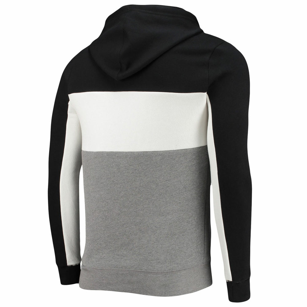Miami Heat Junk Food Wordmark Colorblock Fleece Pullover Hoodie - Black/White outlet