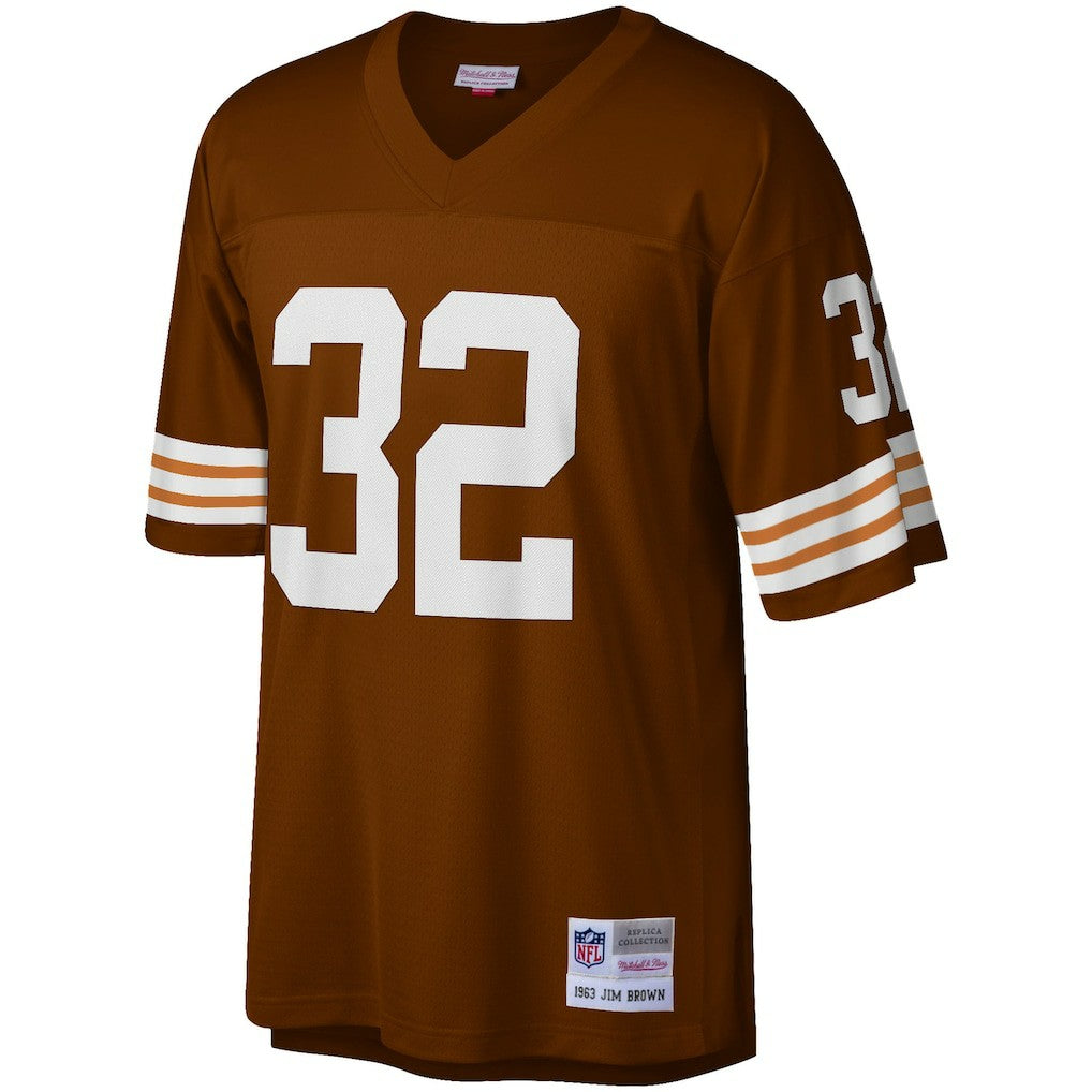 Jim Brown Cleveland Browns Big & Tall 1963 Retired Player Replica Jersey - Brown for sale
