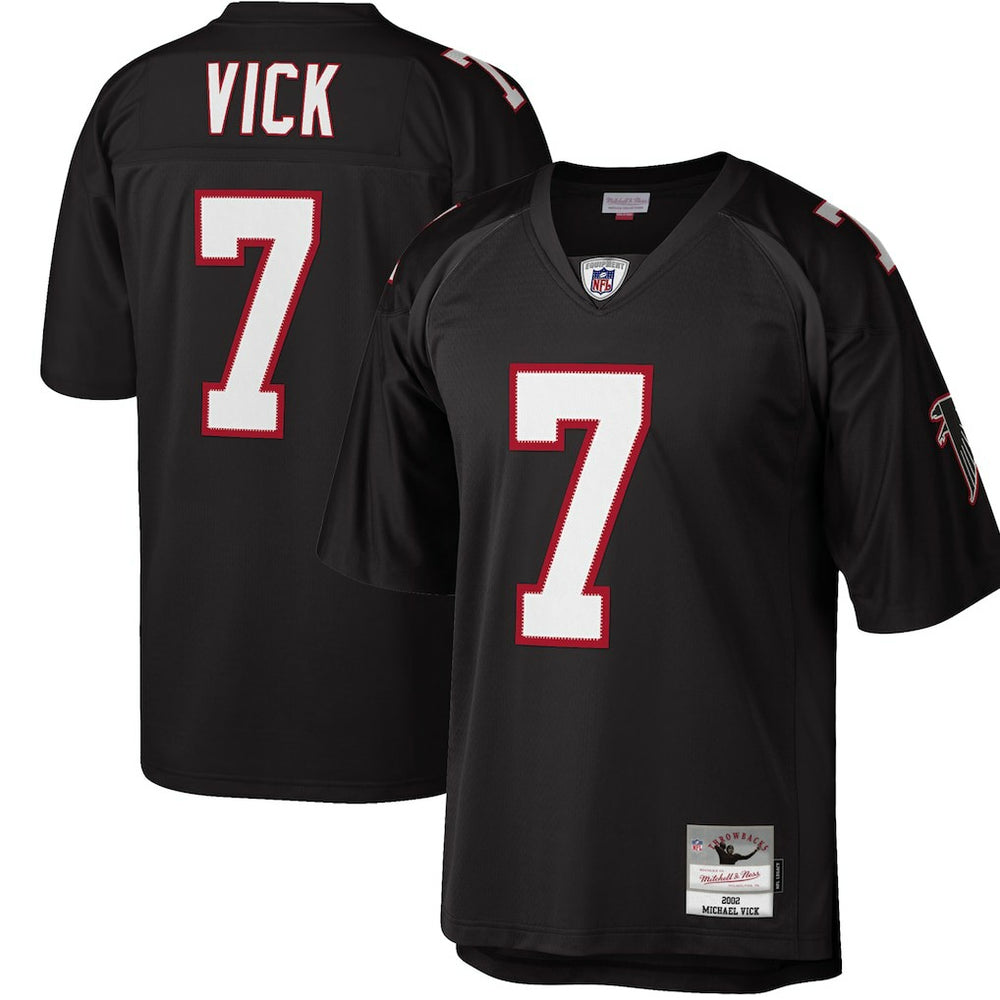 Michael Vick Atlanta Falcons Big & Tall 2002 Retired Player Replica Jersey - Black for sale