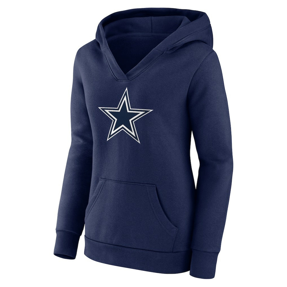 Dak Prescott Dallas Cowboys Women's Player Icon Name & Number V-Neck Pullover Hoodie - Navy cheap