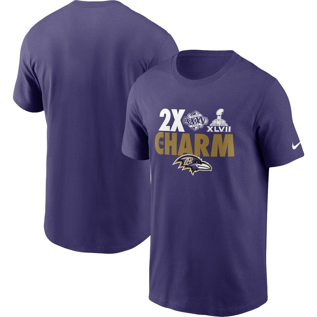 Baltimore Ravens Hometown Collection 2x Super Bowl Champions T-Shirt - Purple | Nike for sale