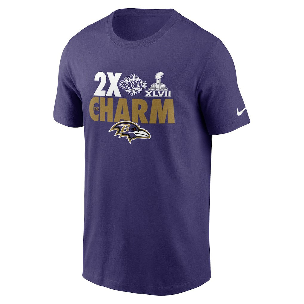Baltimore Ravens Hometown Collection 2x Super Bowl Champions T-Shirt - Purple | Nike for sale
