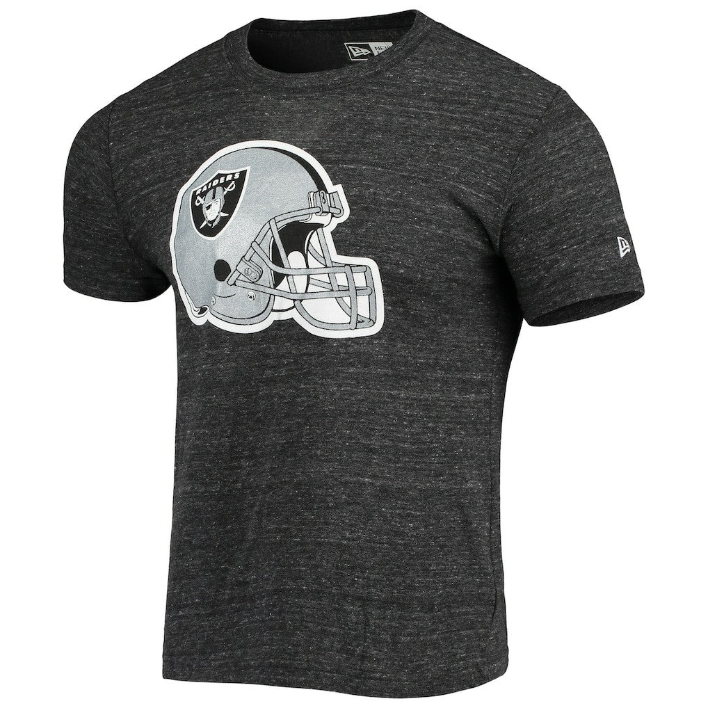Las Vegas Raiders New Era Helmet Logo Tri-Blend T-Shirt - Black cheap