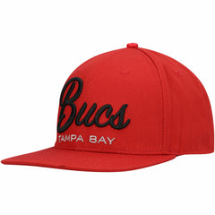 Tampa Bay Buccaneers Pro Standard LV Super Bowl Champions Script Wordmark Snapback Hat - Red discount