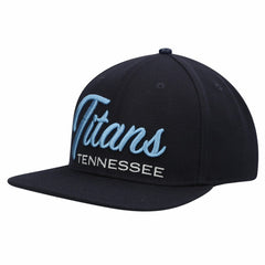 Tennessee Titans Pro Standard Script Wordmark Snapback Hat - Navy sale