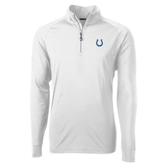 Indianapolis Colts Cutter & Buck Adapt Eco Knit Quarter-Zip Pullover Jacket - White on sale