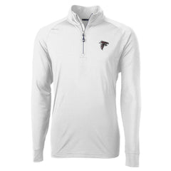 Atlanta Falcons Cutter & Buck Adapt Eco Knit Quarter-Zip Pullover Jacket - White outlet
