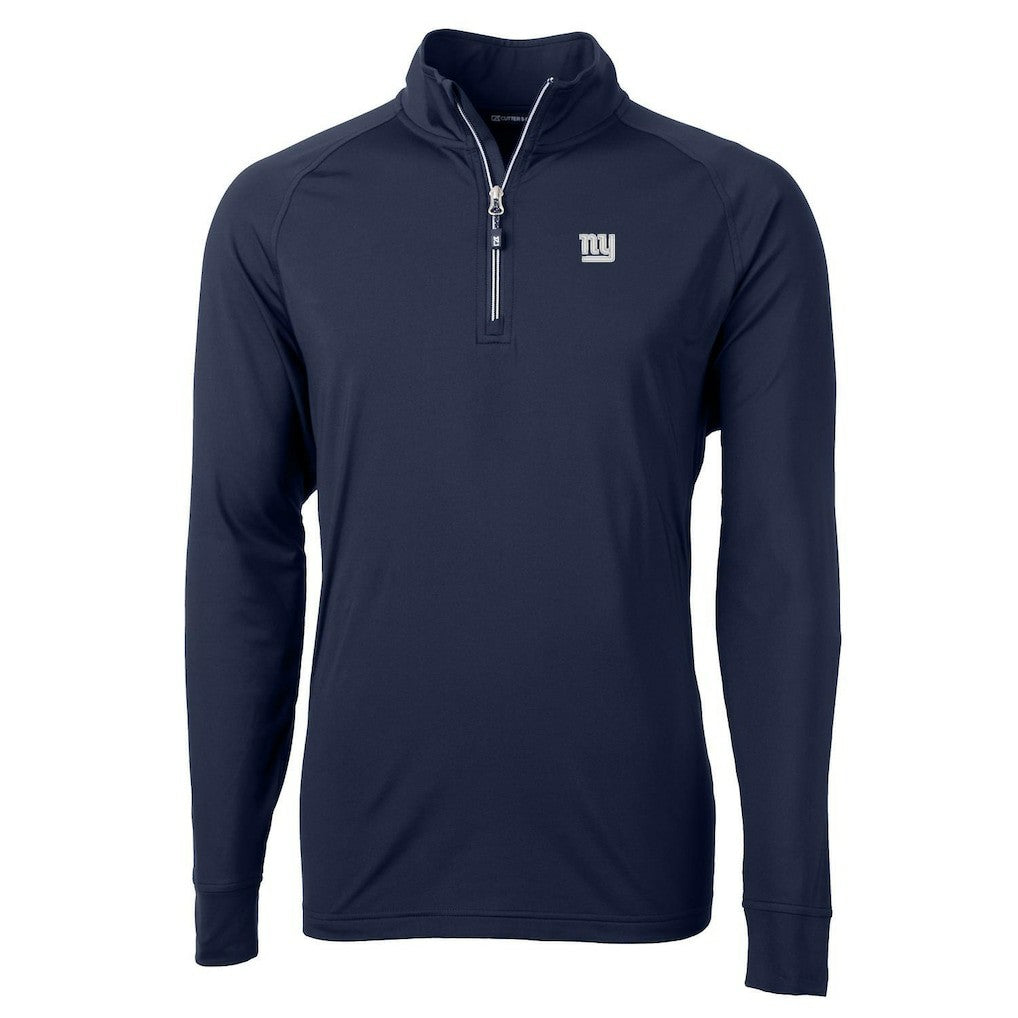 New York Giants Cutter & Buck Adapt Eco Knit Quarter-Zip Pullover Jacket - Navy cheap