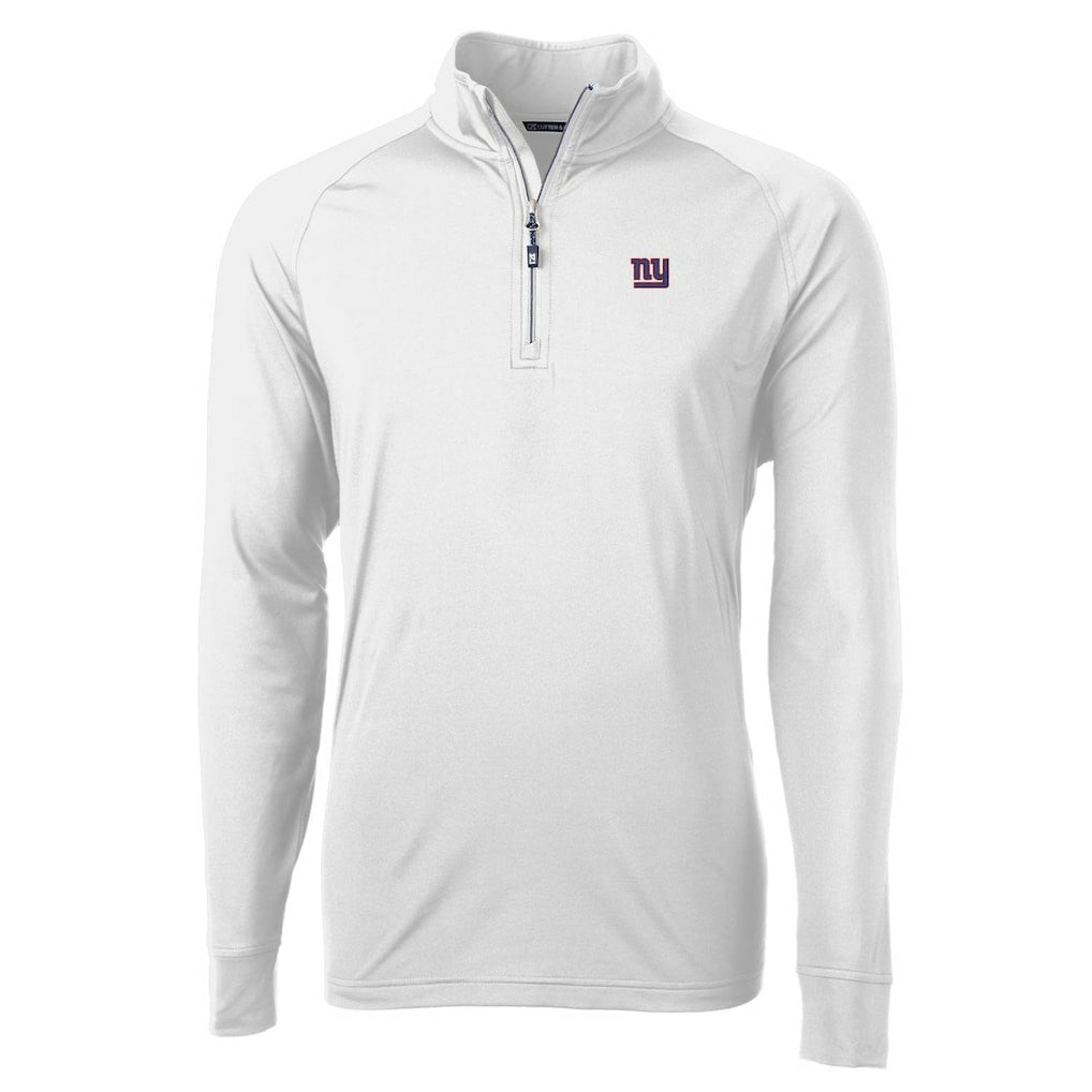 New York Giants Cutter & Buck Adapt Eco Knit Quarter-Zip Pullover Jacket - White cheap