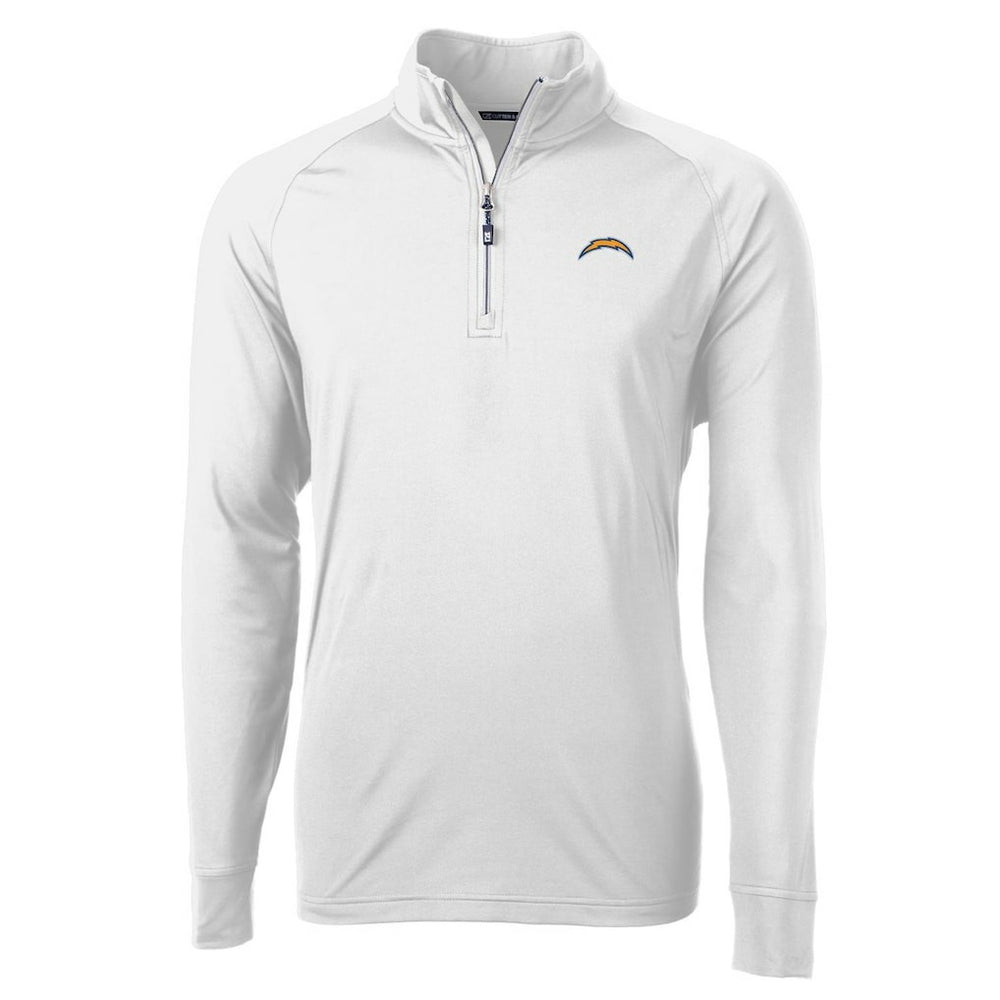 Los Angeles Chargers Cutter & Buck Adapt Eco Knit Quarter-Zip Pullover Jacket - White online