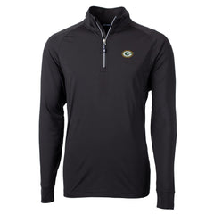 Green Bay Packers Cutter & Buck Adapt Eco Knit Quarter-Zip Pullover Jacket - Black outlet