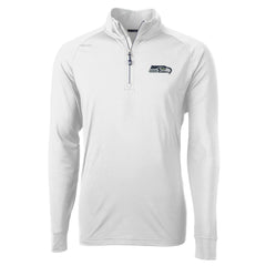 Seattle Seahawks Cutter & Buck Adapt Eco Knit Quarter-Zip Pullover Jacket - White cheap