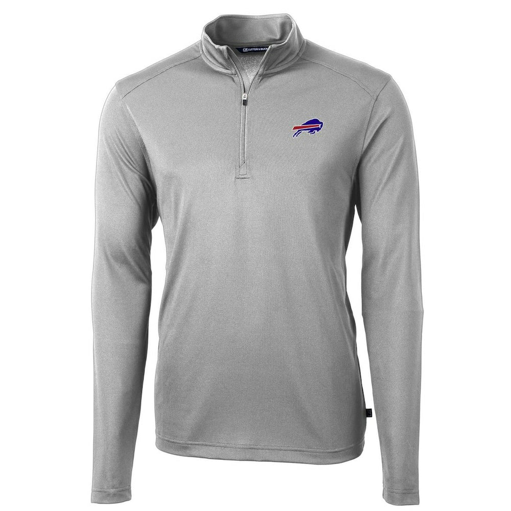 Buffalo Bills Cutter & Buck Virtue Eco Pique Recycled Quarter-Zip Pullover Jacket - Gray sale