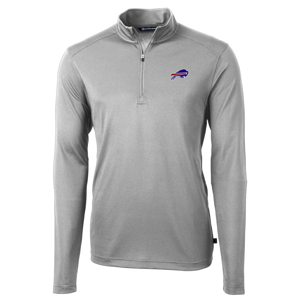 Buffalo Bills Cutter & Buck Virtue Eco Pique Recycled Quarter-Zip Pullover Jacket - Gray sale
