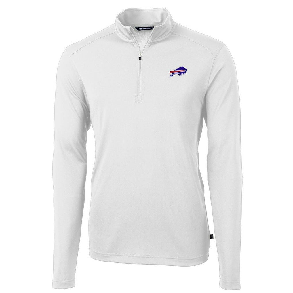 Buffalo Bills Cutter & Buck Virtue Eco Pique Recycled Quarter-Zip Pullover Jacket - White outlet