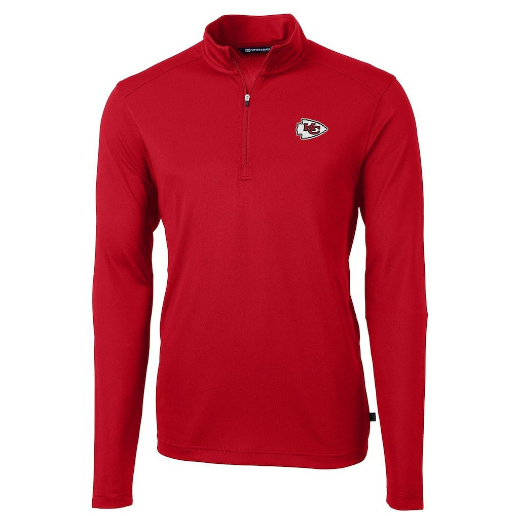 Kansas City Chiefs Cutter & Buck Virtue Eco Pique Recycled Quarter-Zip Pullover Jacket - Red discount