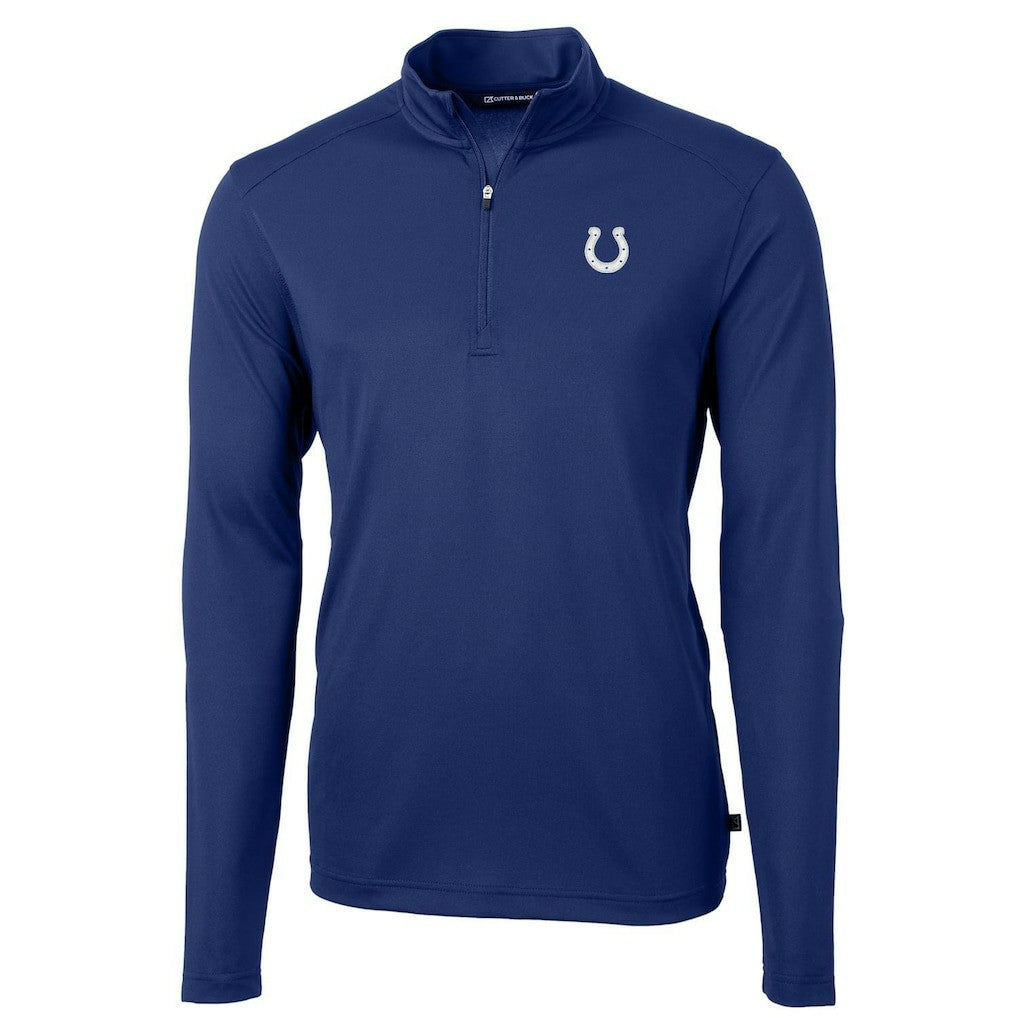 Indianapolis Colts Cutter & Buck Virtue Eco Pique Recycled Quarter-Zip Pullover Jacket - Royal sale