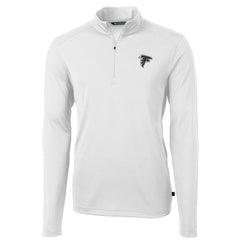 Atlanta Falcons Cutter & Buck Virtue Eco Pique Recycled Quarter-Zip Pullover Jacket - White for sale