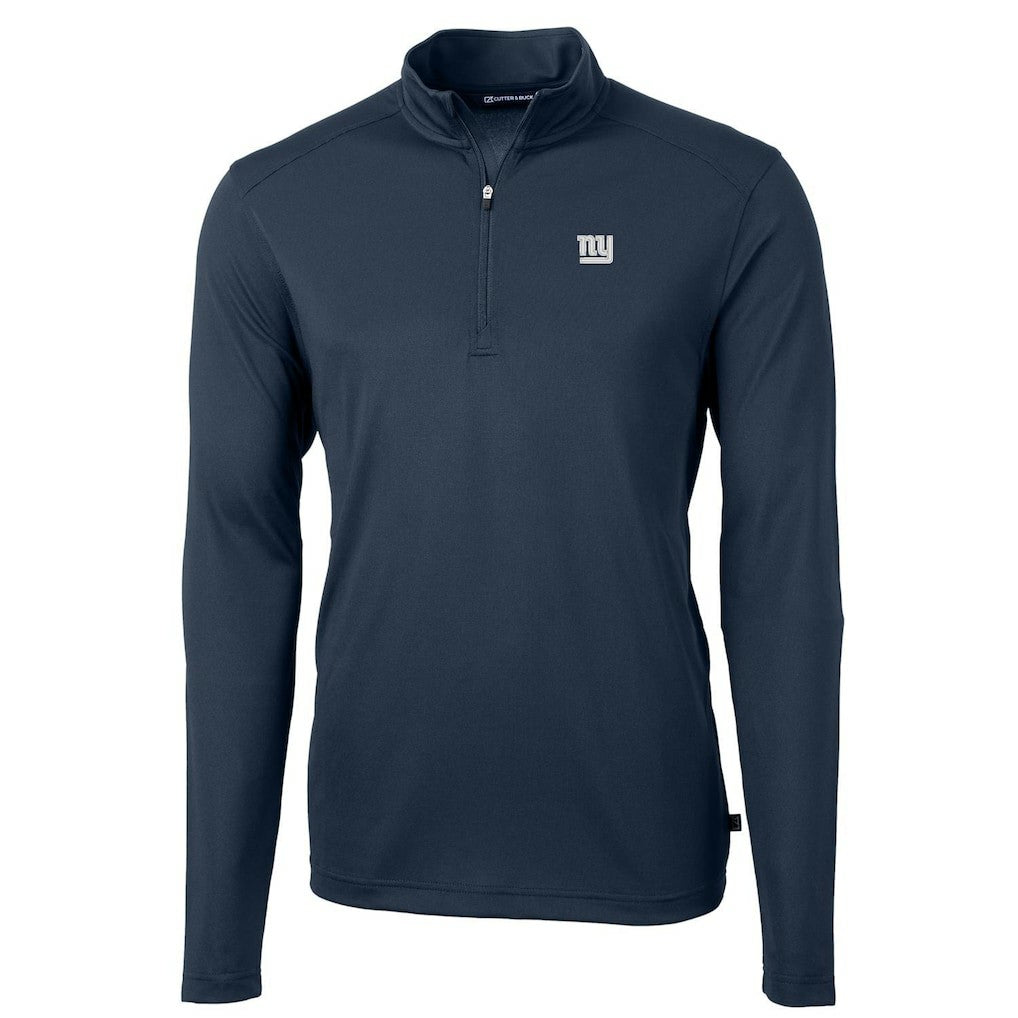 New York Giants Cutter & Buck Virtue Eco Pique Recycled Quarter-Zip Pullover Jacket - Navy online