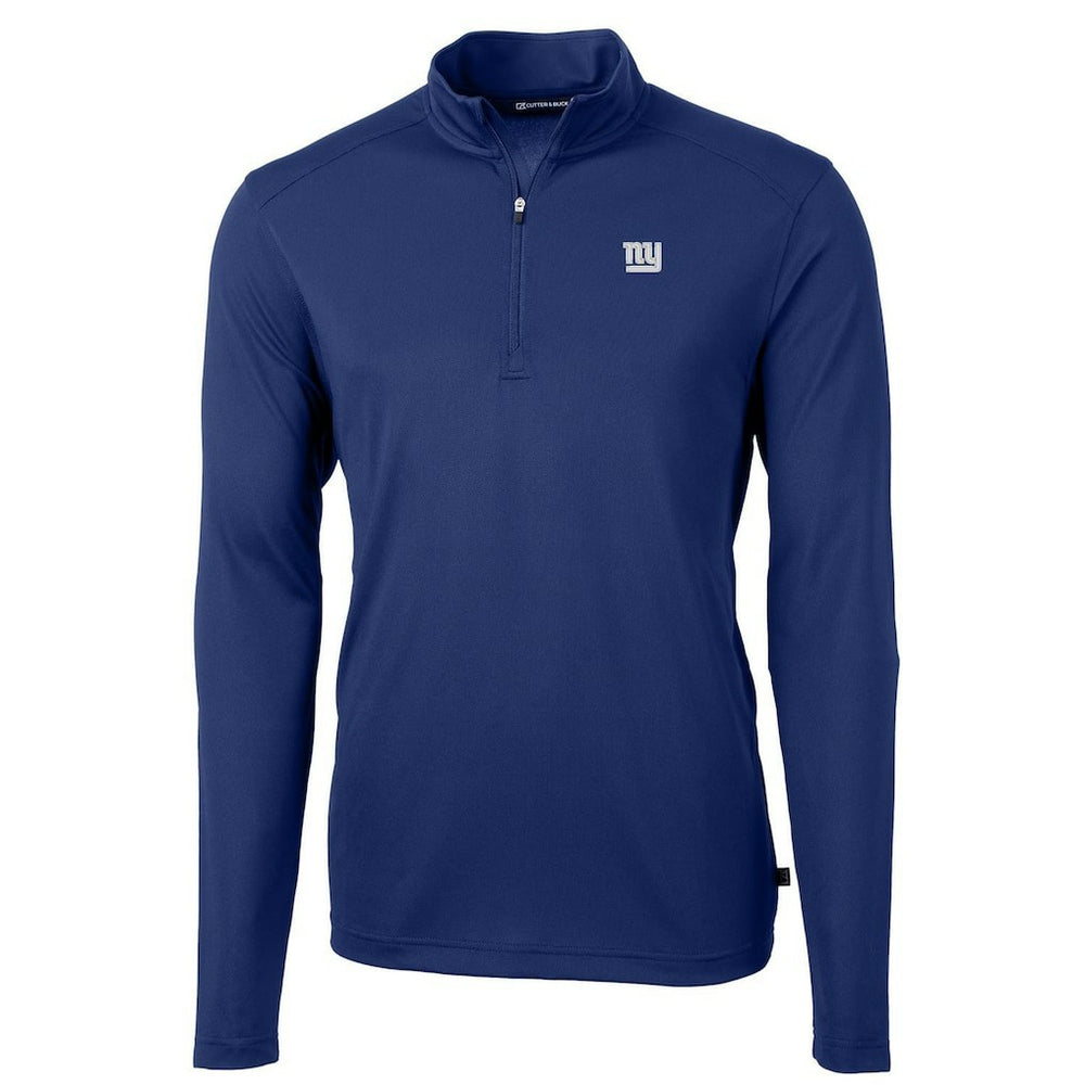 New York Giants Cutter & Buck Virtue Eco Pique Recycled Quarter-Zip Pullover Jacket - Royal discount