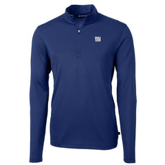 New York Giants Cutter & Buck Virtue Eco Pique Recycled Quarter-Zip Pullover Jacket - Royal discount
