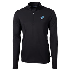 Detroit Lions Cutter & Buck Virtue Eco Pique Recycled Quarter-Zip Pullover Jacket - Black sale