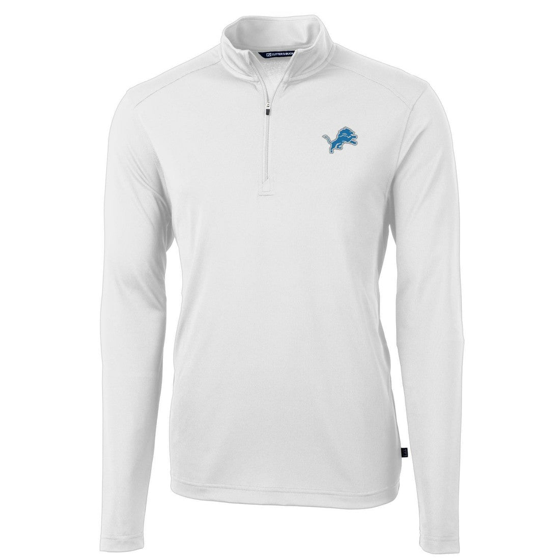 Detroit Lions Cutter & Buck Virtue Eco Pique Recycled Quarter-Zip Pullover Jacket - White sale