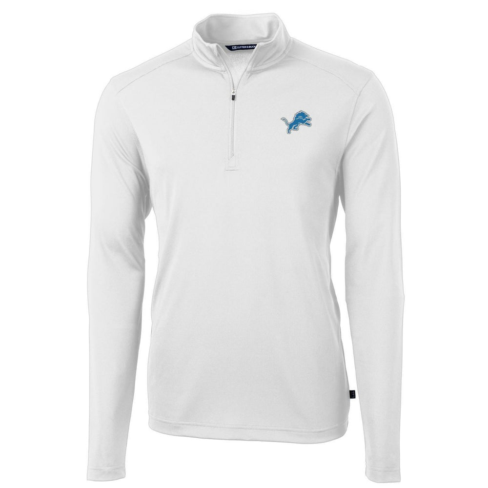 Detroit Lions Cutter & Buck Virtue Eco Pique Recycled Quarter-Zip Pullover Jacket - White sale