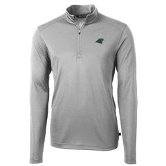 Carolina Panthers Cutter & Buck Virtue Eco Pique Recycled Quarter-Zip Pullover Jacket - Gray online