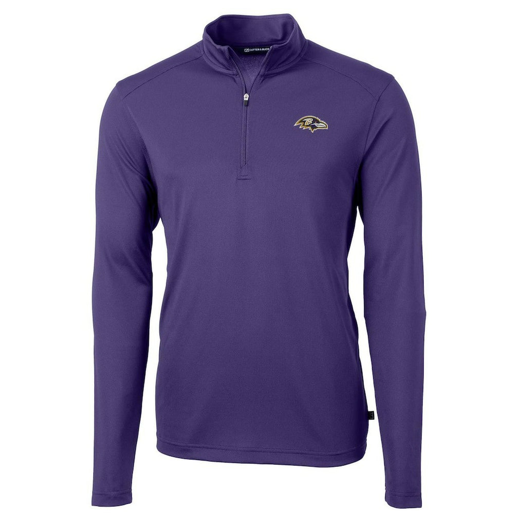 Baltimore Ravens Cutter & Buck Virtue Eco Pique Recycled Quarter-Zip Pullover Jacket - Purple on sale