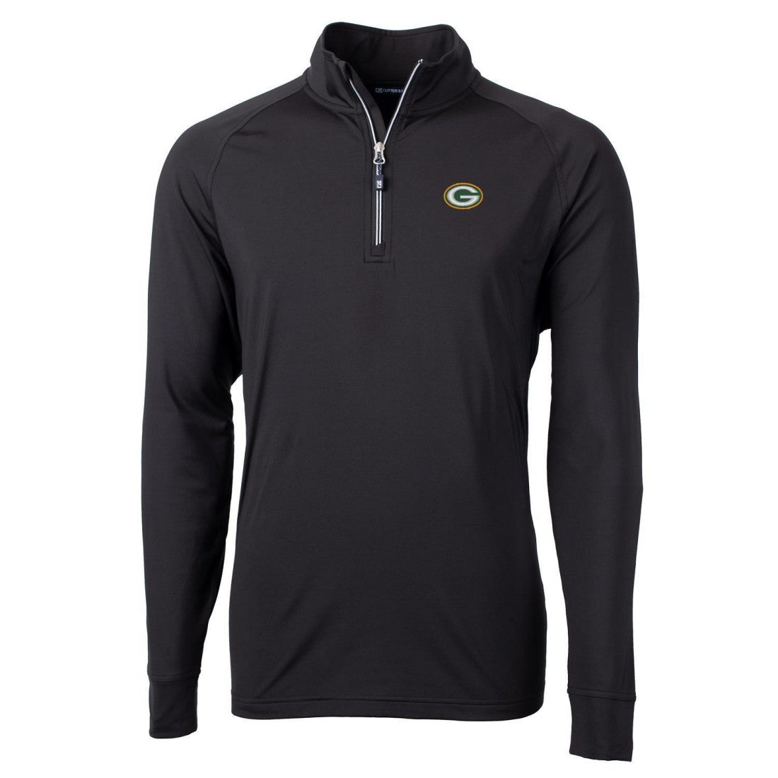 Green Bay Packers Cutter & Buck Big & Tall Adapt Eco Knit Quarter-Zip Pullover Jacket - Black discount