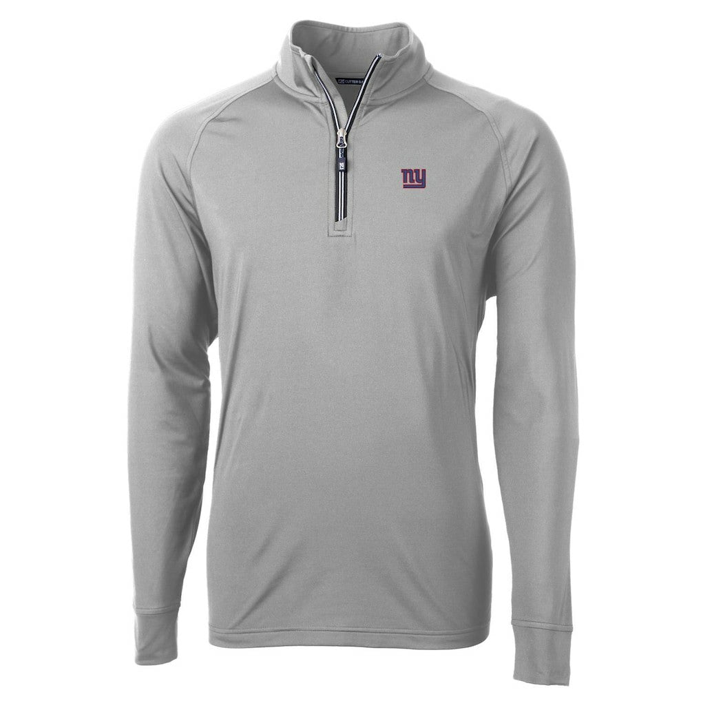 New York Giants Cutter & Buck Big & Tall Adapt Eco Knit Quarter-Zip Pullover Jacket - Gray sale
