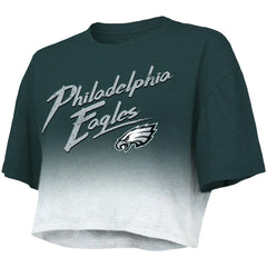 Jalen Hurts Philadelphia Eagles Majestic Threads Women's Dip-Dye Player Name & Number Crop Top - Green/White on sale