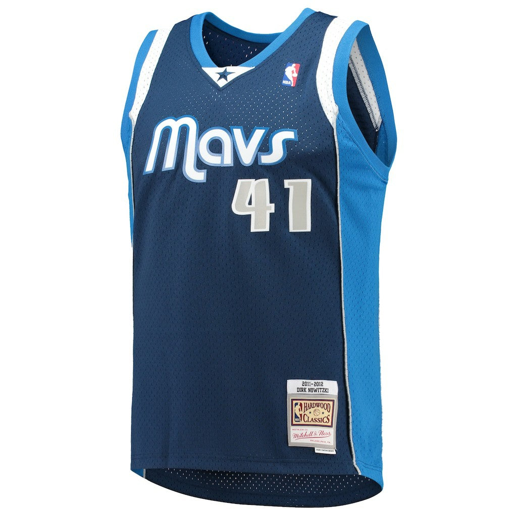 Dirk Nowitzki Dallas Mavericks 2011/12 Hardwood Classics Swingman Jersey sale - Navy | Mitchell & Ness outlet