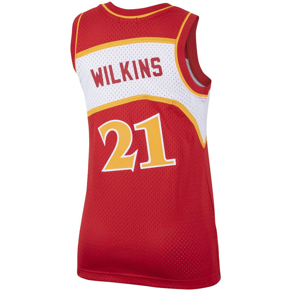 Dominique Wilkins Atlanta Hawks Women's Hardwood Classics Swingman Jersey - Red | Mitchell & Ness on sale