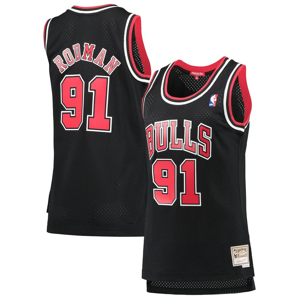 Dennis Rodman Chicago Bulls Women's Hardwood Classics Swingman Jersey sale - Black | Mitchell & Ness outlet