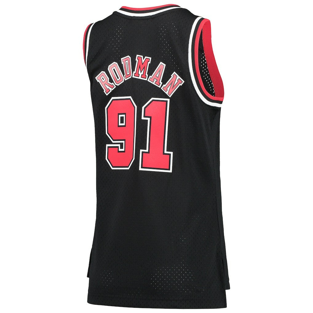 Dennis Rodman Chicago Bulls Women's Hardwood Classics Swingman Jersey sale - Black | Mitchell & Ness outlet
