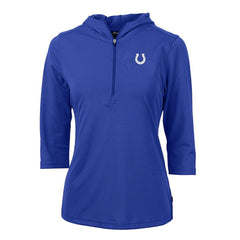 Indianapolis Colts Cutter & Buck Women's Virtue Eco Pique Half-Zip 3/4 Sleeve Pullover Hoodie - Royal sale