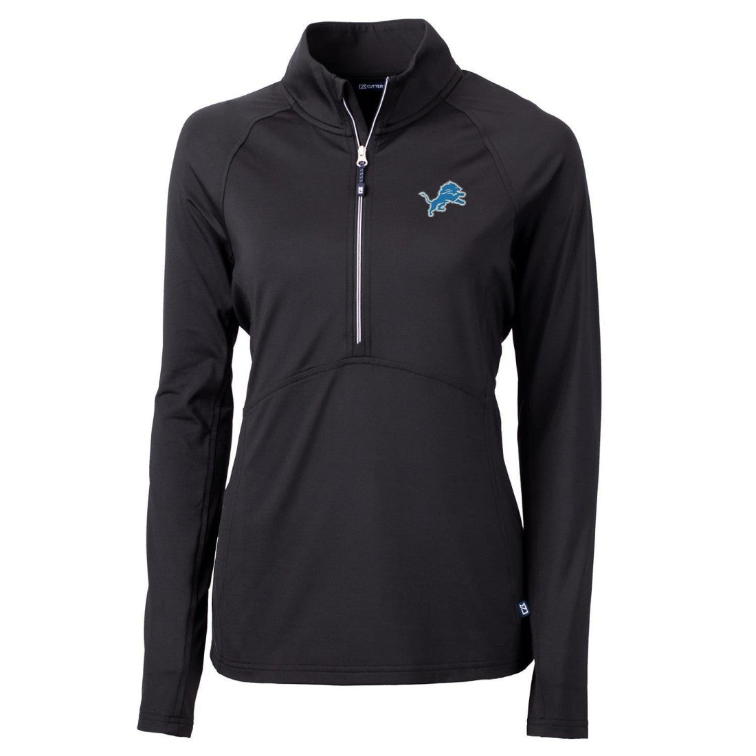 Detroit Lions Cutter & Buck Women's Adapt Eco Knit Half-Zip Pullover Jacket - Black discount