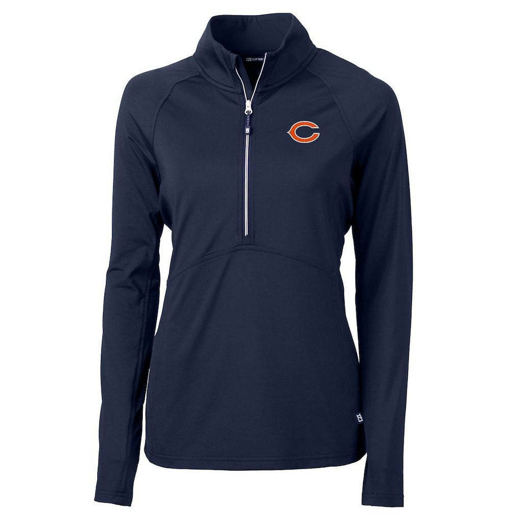 Chicago Bears Cutter & Buck Women's Adapt Eco Knit Half-Zip Pullover Jacket - Navy discount