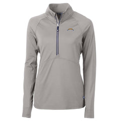 Los Angeles Chargers Cutter & Buck Women's Adapt Eco Knit Half-Zip Pullover Jacket - Gray outlet