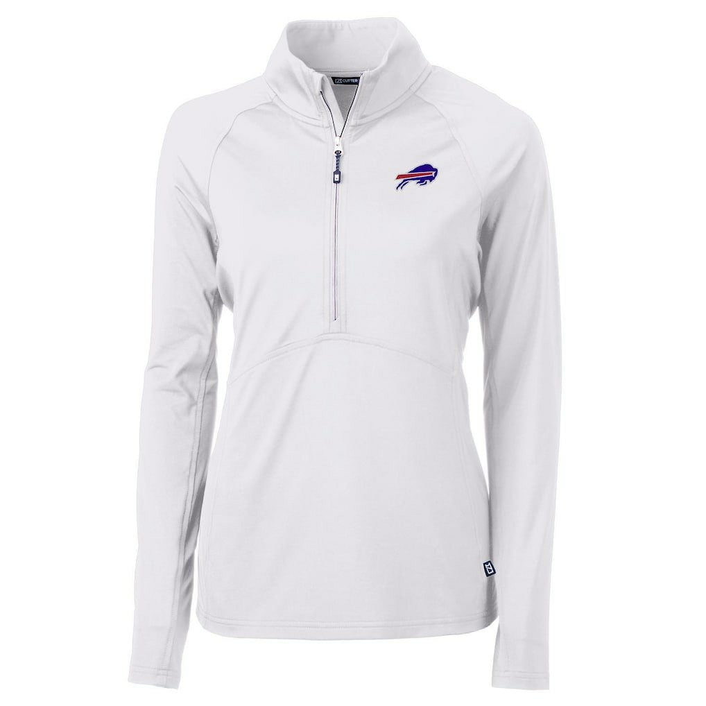 Buffalo Bills Cutter & Buck Women's Adapt Eco Knit Half-Zip Pullover Jacket - White cheap