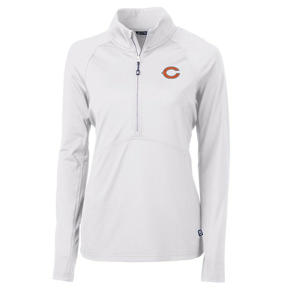Chicago Bears Cutter & Buck Women's Adapt Eco Knit Half-Zip Pullover Jacket - White outlet