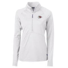 Kansas City Chiefs Cutter & Buck Women's Adapt Eco Knit Half-Zip Pullover Jacket - White sale