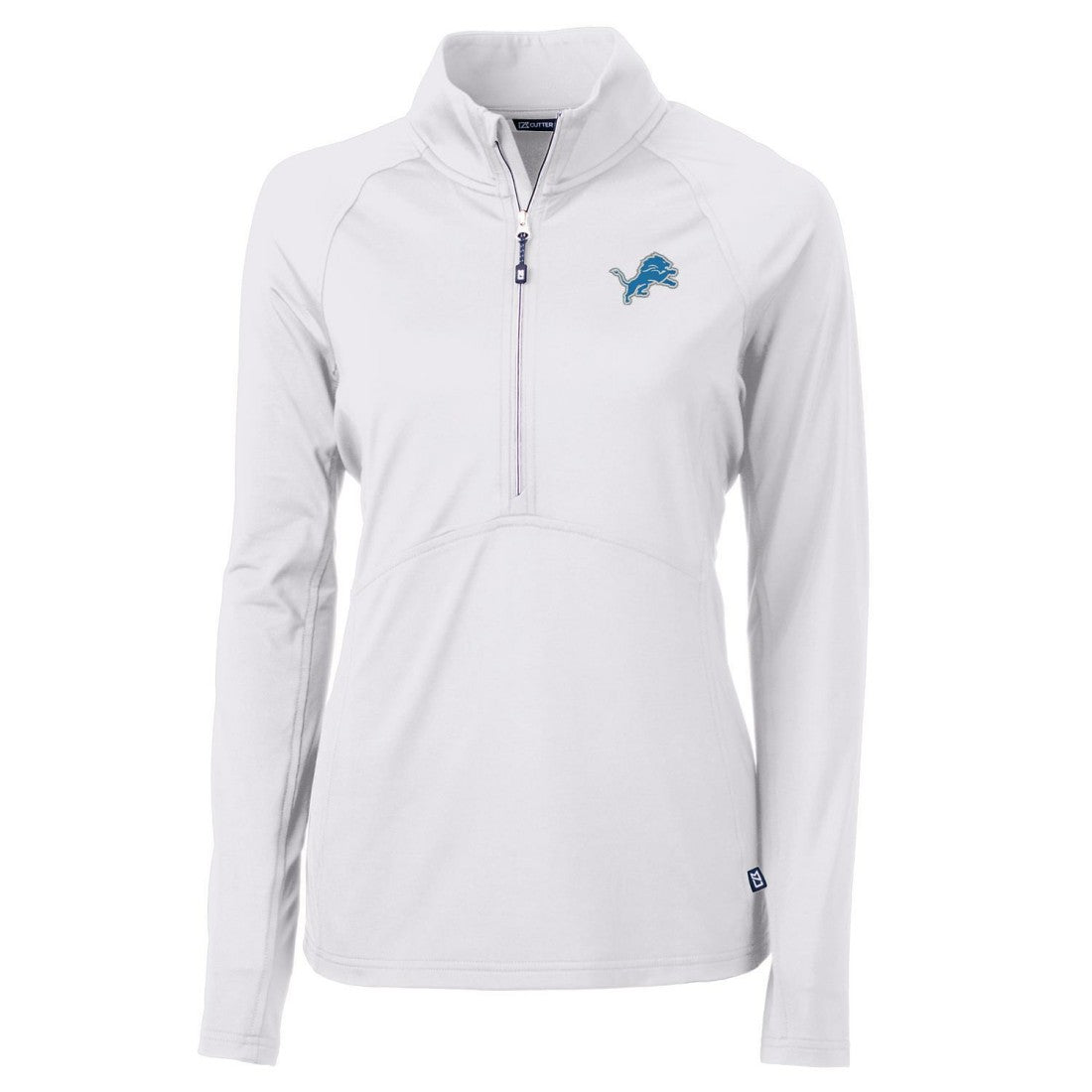 Detroit Lions Cutter & Buck Women's Adapt Eco Knit Half-Zip Pullover Jacket - White discount