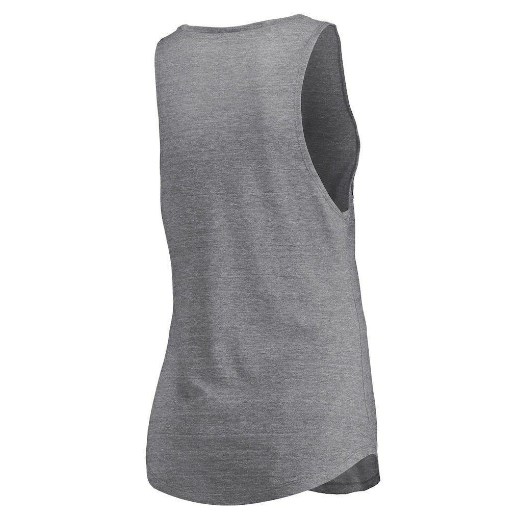 Philadelphia 76ers Women's Quality Time Open Scoop Neck Tri-Blend Tank Top - Heathered Gray | Fanatics cheap
