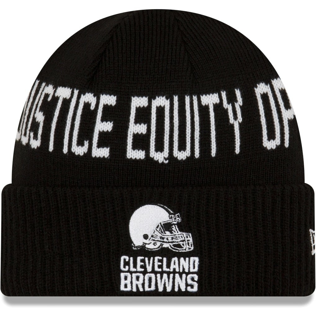 Cleveland Browns New Era Team Social Justice Cuffed Knit Hat - Black on sale