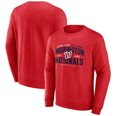 Washington Nationals Classic Move Pullover Sweatshirt - Heathered Red