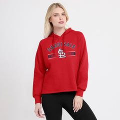 St. Louis Cardinals Women's Perfect Play Raglan Pullover Hoodie - Red